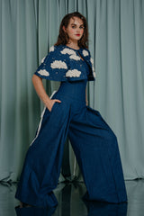 kids clothing for occasions Clean V neckline and gorgeous wide-leg palazzo trousers with folds