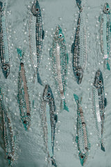 couture for teens hand embroidered tiny fish in beads and sequins that add a bit of a twist