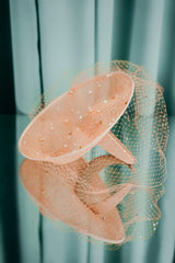 couture for teens PEACH FASCINATOR