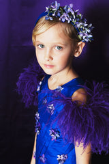 Beautifully crafted violet hairband in 100 % silk.
