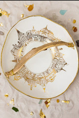 The tableware collection Riviera poetically channels the Golden City that lays noble at the bottom of the Sea and deep within our hearts. 